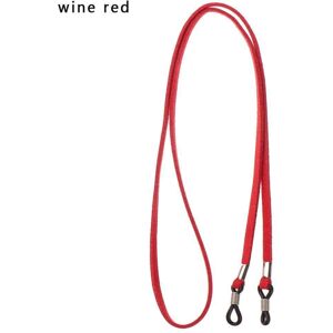 Unbranded (wine red) Fashion Leather Lanyard Strap Cord Holder Reading Glasses Chain Glass Unbranded (wine red) Fashion Leather Lanyard Strap Cord Holder Reading Glasses Chain Glass