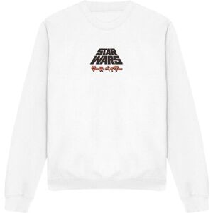 (M, White) Star Wars Unisex Adult Ship Fights Sweatshirt (M, White) Star Wars Unisex Adult Ship Fights Sweatshirt