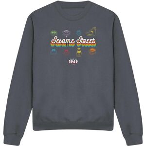 (M, Charcoal) Sesame Street Unisex Adult Made In 1969 Sweatshirt (M, Charcoal) Sesame Street Unisex Adult Made In 1969 Sweatshirt