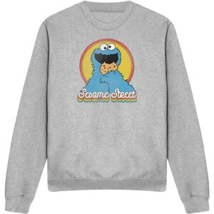 (M, Athletic Heather) Sesame Street Unisex Adult Cookie Monster Layered Sweatshi (M, Athletic Heather) Sesame Street Unisex Adult Cookie Monster Layered Sweatshi