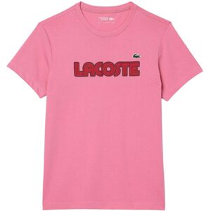 (XS, Pink) Lacoste Mens Logo Cotton Ultra Dry Sports T-Shirt (XS, Pink) Lacoste Mens Logo Cotton Ultra Dry Sports T-Shirt