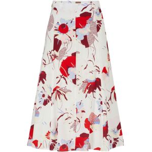 Hugo Boss (4 UK, Off White/Red/Blue) Boss Womens/Ladies Vallua Floral Midi Skirt Hugo Boss (4 UK, Off White/Red/Blue) Boss Womens/Ladies Vallua Floral Midi Skirt