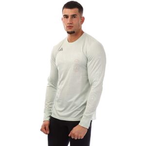 (S, Green) Adidas Mens Global Long-Sleeved Running T-Shirt (S, Green) Adidas Mens Global Long-Sleeved Running T-Shirt
