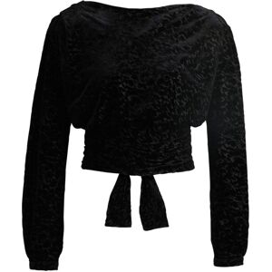 Hugo Boss (L, Black) Boss Womens/Ladies C Edevory Devoré Wrap Crop Top Hugo Boss (L, Black) Boss Womens/Ladies C Edevory Devoré Wrap Crop Top