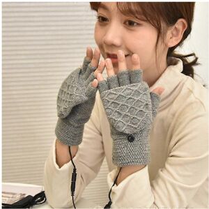 Unbranded (As show, One size) USB Heated Gloves for Women and Men Winter Hand Mitten (Gray Unbranded (As show, One size) USB Heated Gloves for Women and Men Winter Hand Mitten (Gray