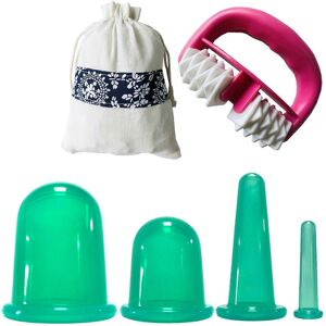 Unbranded (As show, One size) 4pcs green Vacuum Cups + Massage Roller Silicone Cupping Set Unbranded (As show, One size) 4pcs green Vacuum Cups + Massage Roller Silicone Cupping Set