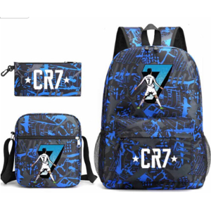 Nuoxin (1) 3pcs CR7 Ronaldo Sets Backpack Mochila Kids Capacity Bags Nuoxin (1) 3pcs CR7 Ronaldo Sets Backpack Mochila Kids Capacity Bags