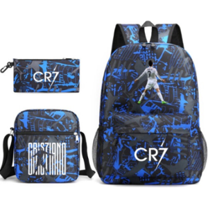 Nuoxin (6) 3pcs CR7 Ronaldo Sets Backpack Mochila Kids Capacity Bags Nuoxin (6) 3pcs CR7 Ronaldo Sets Backpack Mochila Kids Capacity Bags