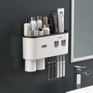 Unbranded (As show, One size) Double Automatic Toothpaste Dispenser with Toothbrush Holder Unbranded (As show, One size) Double Automatic Toothpaste Dispenser with Toothbrush Holder