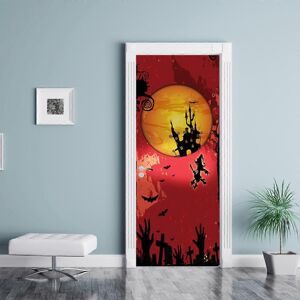 Unbranded (As show, One size) Halloween 3D Scarlet Wizard Door Stickers, 30 x 79 Inches Sc Unbranded (As show, One size) Halloween 3D Scarlet Wizard Door Stickers, 30 x 79 Inches Sc