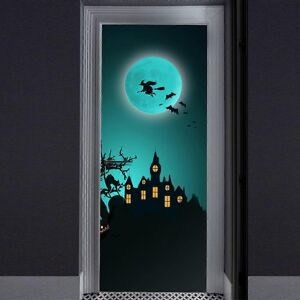 Unbranded (As show, One size) Halloween 3D castle wizard Door Stickers, 30 x 79 Inches cas Unbranded (As show, One size) Halloween 3D castle wizard Door Stickers, 30 x 79 Inches cas