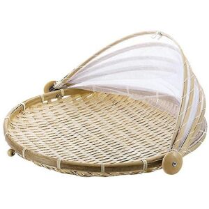 Unbranded (As show, One size) Hand-woven Food Basket Net Yarn Basket With Gauze Insect-pro Unbranded (As show, One size) Hand-woven Food Basket Net Yarn Basket With Gauze Insect-pro
