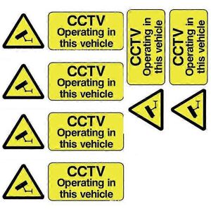 Unbranded (As show, One size) 6 90x30mm CCTV Camera In Vehicle Clear Window StickersEnglis Unbranded (As show, One size) 6 90x30mm CCTV Camera In Vehicle Clear Window StickersEnglis