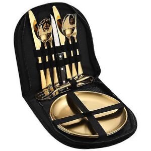 Unbranded (As show, One size) Outdoor Double Picnic Bag Travel Cutlery Set Stainless Steel Unbranded (As show, One size) Outdoor Double Picnic Bag Travel Cutlery Set Stainless Steel