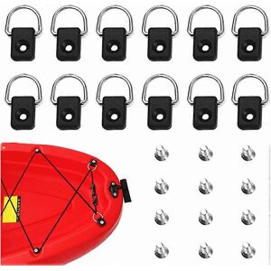 Unbranded (As show, One size) 12 Kayak D Ring Tie Down Kayak Boat Rig D Ring Safety Tie Do Unbranded (As show, One size) 12 Kayak D Ring Tie Down Kayak Boat Rig D Ring Safety Tie Do
