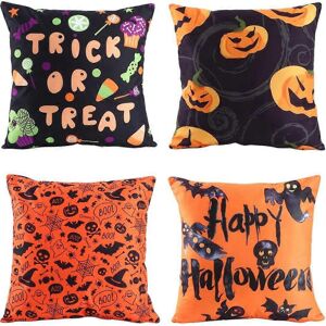 Unbranded (As show, One size) Set of 4 Halloween Ghost Skeleton Throw Pillow Cover, Home D Unbranded (As show, One size) Set of 4 Halloween Ghost Skeleton Throw Pillow Cover, Home D
