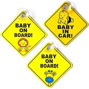 Unbranded (As show, One size) Baby on Board Sign,Baby on Board Stickers 3 Pack Baby on Boa Unbranded (As show, One size) Baby on Board Sign,Baby on Board Stickers 3 Pack Baby on Boa