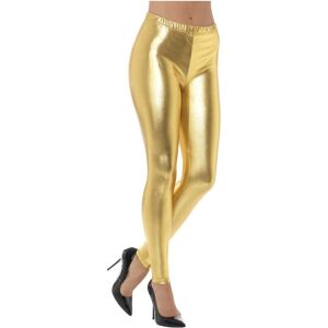 (M, Gold) Smiffys Womens/Ladies 80s Disco Metallic Leggings (M, Gold) Smiffys Womens/Ladies 80s Disco Metallic Leggings