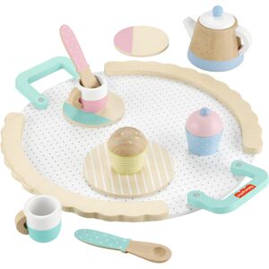 Fisher-Price Wood Pretend Play Toy Tea Set, 12-Piece Wooden Playset with Teapot, Fisher-Price Wood Pretend Play Toy Tea Set, 12-Piece Wooden Playset with Teapot,