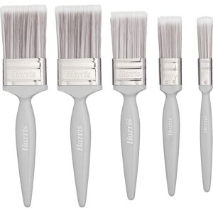 Harris Essentials Walls & Ceilings Paint Brush Set Pack of 5 0.5", 1", 1.5", Harris Essentials Walls & Ceilings Paint Brush Set Pack of 5 0.5", 1", 1.5",