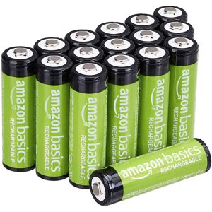 Amazon Basics 16-Pack Rechargeable AA NiMH Batteries, 2000 mAh, Recharge up to 1 Amazon Basics 16-Pack Rechargeable AA NiMH Batteries, 2000 mAh, Recharge up to 1