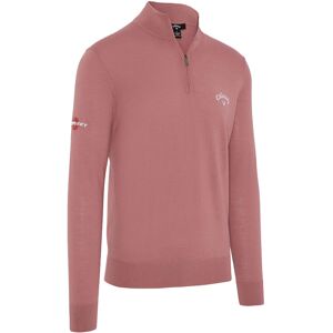 (M, Mesa Rose) Callaway Golf Mens 2025 1/4 Zip Blended Merino Thermal Opti-Dri S (M, Mesa Rose) Callaway Golf Mens 2025 1/4 Zip Blended Merino Thermal Opti-Dri S