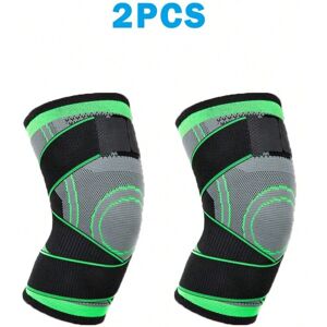 Gaatpot (Green-L) 2 Pcs Knee Pads Braces Sports Support Kneepad Men Women for Arthritis Gaatpot (Green-L) 2 Pcs Knee Pads Braces Sports Support Kneepad Men Women for Arthritis