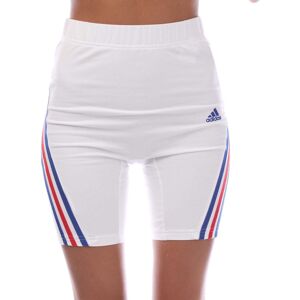 (16 UK - 18 UK, White/Red/Blue) Adidas Womens/Ladies Future Icons Biker Shorts (16 UK - 18 UK, White/Red/Blue) Adidas Womens/Ladies Future Icons Biker Shorts