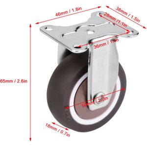 Unbranded 4Pcs 2in TPE Rubber Removable Mute Chair Fixed Rubber Casters Unbranded 4Pcs 2in TPE Rubber Removable Mute Chair Fixed Rubber Casters