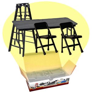 Figures Toy Company Ultimate Ladder Table & Chairs Black Playset for Wrestling Action Figures Figures Toy Company Ultimate Ladder Table & Chairs Black Playset for Wrestling Action Figures