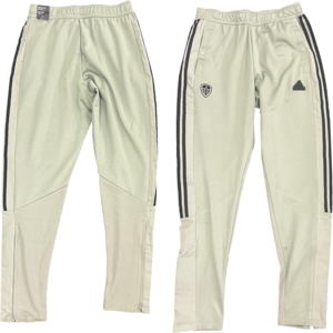 (L) Leeds United Men's Trousers adidas Football Khaki Track Pants (L) Leeds United Men's Trousers adidas Football Khaki Track Pants