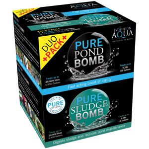 Evolution Aqua Pure Duo Pack Pond Bomb & Sludge Bomb Pond Clear Water Treatment Evolution Aqua Pure Duo Pack Pond Bomb & Sludge Bomb Pond Clear Water Treatment