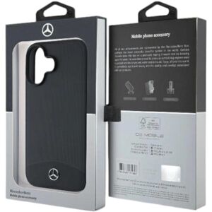 Mercedes iPhone 16 Leather MagSafe Case - Black - Smartphone Case Mercedes iPhone 16 Leather MagSafe Case - Black - Smartphone Case