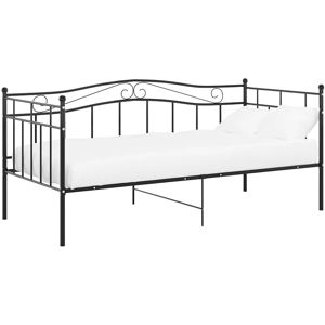 vidaXL Sofa Bed Frame Black Metal Occasional Sleepover Guest Rest Living Room vidaXL Sofa Bed Frame Black Metal Occasional Sleepover Guest Rest Living Room