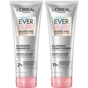 L’Oréal Paris L'Oreal Paris Glossing Sulfate Free Shampoo and Conditioner Set with Glycolic Ac L’Oréal Paris L'Oreal Paris Glossing Sulfate Free Shampoo and Conditioner Set with Glycolic Ac