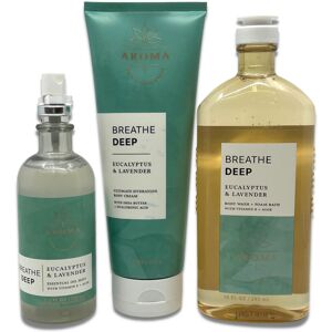 Bath & Body Works - Aromatherapy - Breathe Deep Eucalyptus Lavender - 3 Pack Bun Bath & Body Works - Aromatherapy - Breathe Deep Eucalyptus Lavender - 3 Pack Bun