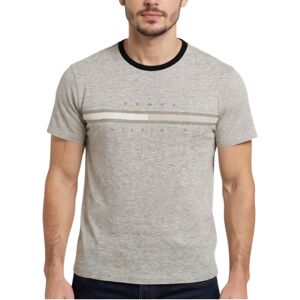 (Beige, XL) Tommy Hilfiger Mens T Shirts Regular Fit Cotton (Beige, XL) Tommy Hilfiger Mens T Shirts Regular Fit Cotton