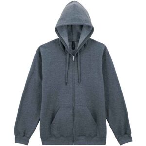 (M, Dark Heather) Gildan Mens Softstyle Fleece Midweight Full Zip Hoodie (M, Dark Heather) Gildan Mens Softstyle Fleece Midweight Full Zip Hoodie