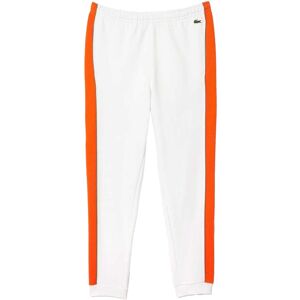(L, White/Orange) Lacoste Mens Tapered Leg Jogging Bottoms (L, White/Orange) Lacoste Mens Tapered Leg Jogging Bottoms