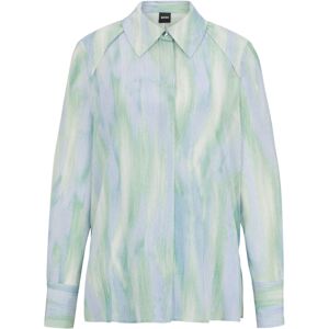 Hugo Boss (6 UK, Blue/Green) Boss Womens/Ladies Bacie Silk Blouse Hugo Boss (6 UK, Blue/Green) Boss Womens/Ladies Bacie Silk Blouse