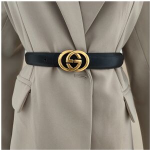 Unbranded (Black Double G Gold) With Women Belt Double Buckle Triangle Gold Buckle Design Unbranded (Black Double G Gold) With Women Belt Double Buckle Triangle Gold Buckle Design