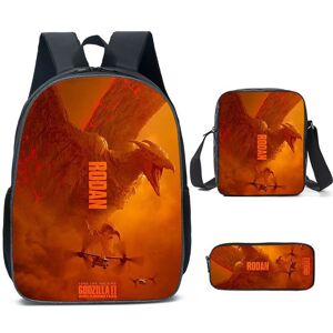 Bonxaif (Style -24) 3pcs Cartoon Anime Godzilla Shoulder Bag Pencil Case Kids School Pac Bonxaif (Style -24) 3pcs Cartoon Anime Godzilla Shoulder Bag Pencil Case Kids School Pac