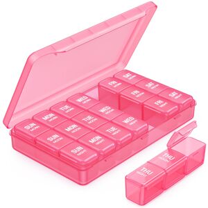 Unbranded Pink Pill Organizer Large Unbranded Pink Pill Organizer Large