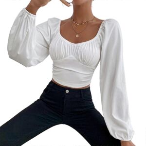 Unbranded (L, One size) Women's Sheer Mesh Long Sleeve Corset Crop Top Scoop Neck Asym Unbranded (L, One size) Women's Sheer Mesh Long Sleeve Corset Crop Top Scoop Neck Asym