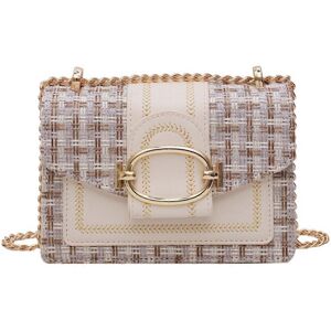 Unbranded (Beige, One size) Lightweight Crossbody Purse with Chain Belt PU Leather Shoulde Unbranded (Beige, One size) Lightweight Crossbody Purse with Chain Belt PU Leather Shoulde