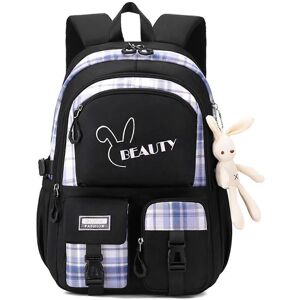 Unbranded (Black, One size) School Backpack with Cute Pendant for Teen Girl College Large Unbranded (Black, One size) School Backpack with Cute Pendant for Teen Girl College Large