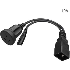 Unbranded (10A, One size) IEC 320 C20 to C7+AU Power Cord C20 Male to C7+AU Y Splitter Ada Unbranded (10A, One size) IEC 320 C20 to C7+AU Power Cord C20 Male to C7+AU Y Splitter Ada