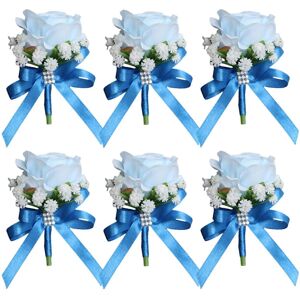 Unbranded (Blue, One size) Elegant Faux Rose Wedding Corsage Accessory Functional Silk Ros Unbranded (Blue, One size) Elegant Faux Rose Wedding Corsage Accessory Functional Silk Ros