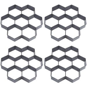 Kikidex (As show, One size) 4x Diy Patio Walk Maker Stepping Stone Concrete Paver Mold R Kikidex (As show, One size) 4x Diy Patio Walk Maker Stepping Stone Concrete Paver Mold R