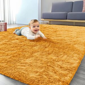 Yorkshire Bedding (Ochre Shaggy, 200 x 290 cm (6ft 7in x 9ft 3in)) Xtra Large Nonslip Rugs Shaggy Yorkshire Bedding (Ochre Shaggy, 200 x 290 cm (6ft 7in x 9ft 3in)) Xtra Large Nonslip Rugs Shaggy